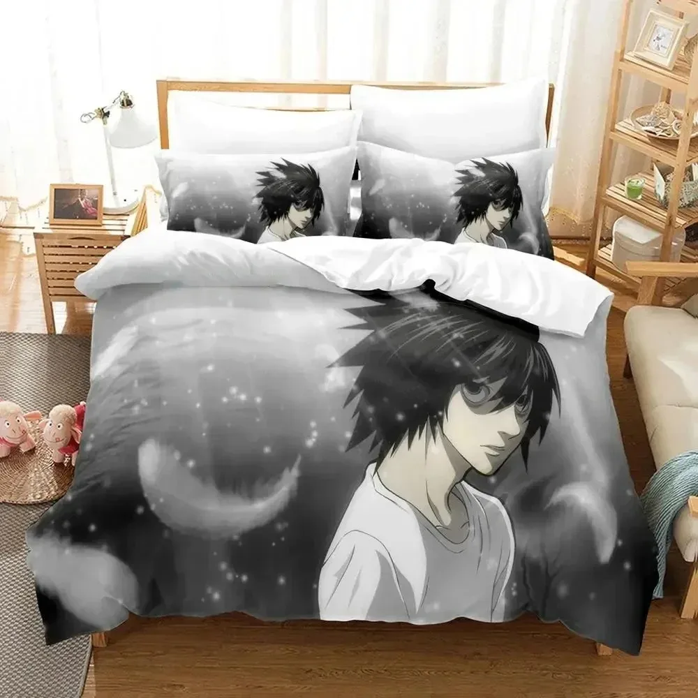 

3D Print Death Anime Note Bedding Set Bedroom Soft Modern Bedspreads Comefortable Kids Duvet Cover Quilt Cover And Pillowcase