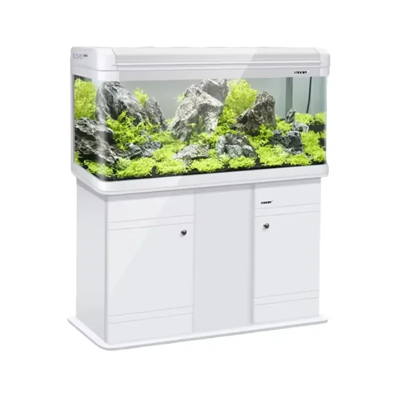 for Aquarium Accessories 100 Gallons Luxury European Solid Wood Cabinet Glass Fish Tank Full Set