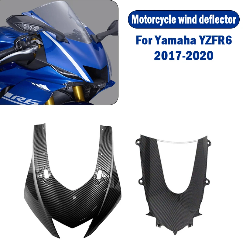 

For Yamaha YZFR6 R6 YZF-R6 2017 2018 2019 2020 ABS Carbon Upper Front Headlight Nose Housing Windshield Windscreen Fairing