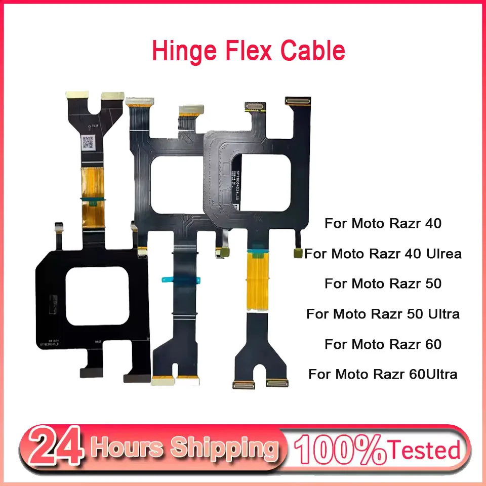 For Motorola Moto Razr 40 50 60 Ultra Main Board MotherboFor Motard Connector LCD Display Flex Cable Spin Axis Flex Hinge Cable