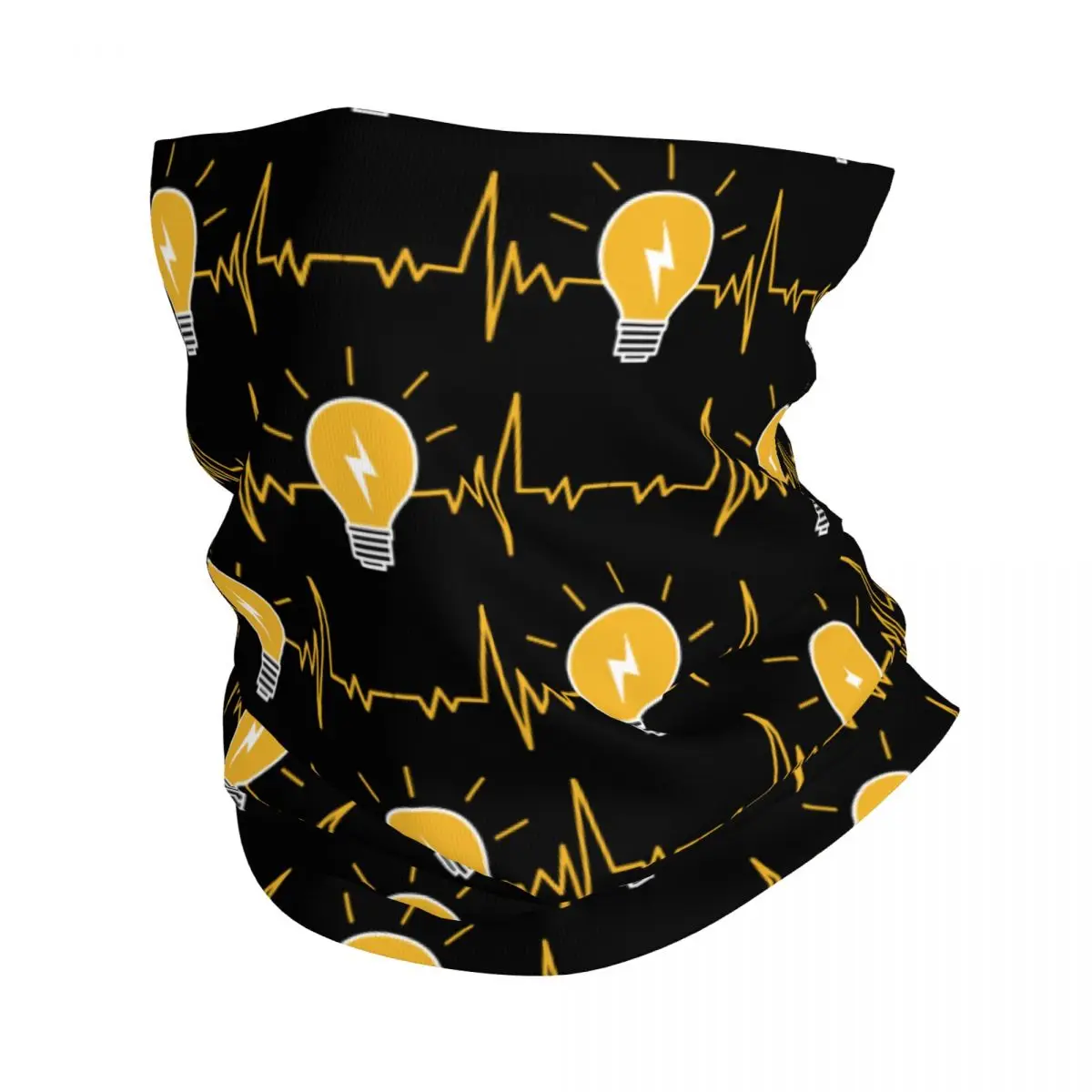 Electrician Heartbeat Light Bulb Bandana Winter Neck Warmer Windproof Wrap Face Scarf Electric Engineer Power Gaiter Headband