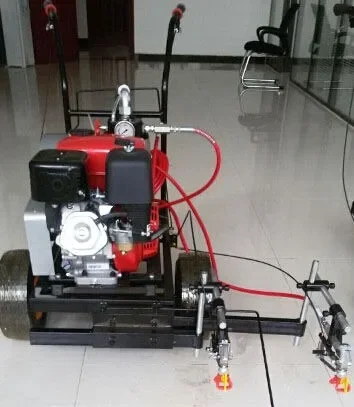 Manufacturer's small self-propelled municipal hand push cold spray line road marking machine