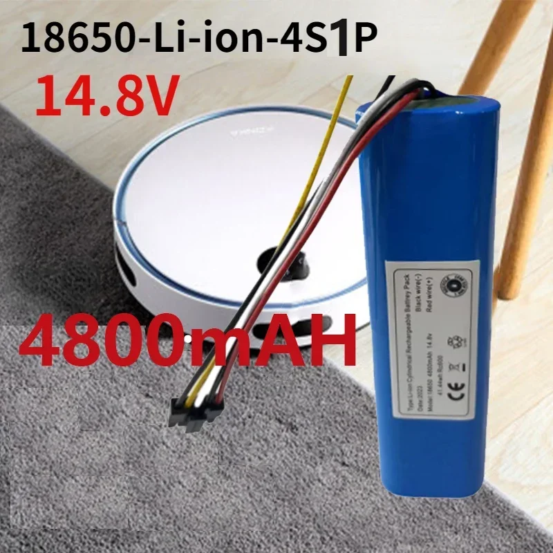 Vacuum cleaner battery 14.8V 4800Mah 18650 lithium-ion robot vacuum cleaner battery backup battery
