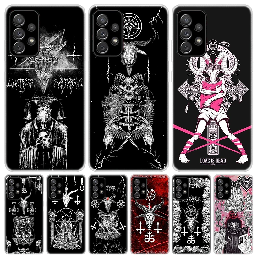 Pentagram 666 Demonic Satanic For Samsung Galaxy A15 A14 A13 A12 A55 A54 A53 A52 Phone Case A32 A35 A34 A33 A25 A24 A23 A22 A04S