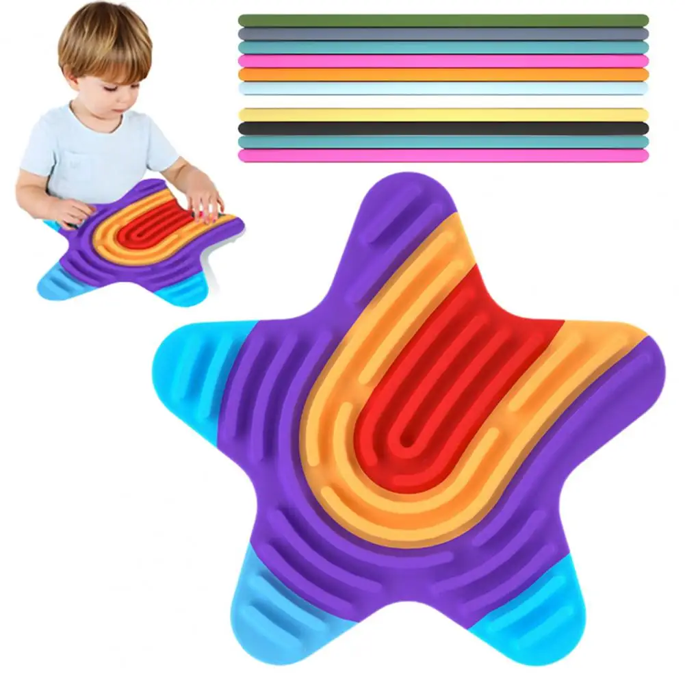 Love Heart Activity Board Silicone Activity Board Activity Board for Stress Relief Fine Motor Skills Development Kids Adults