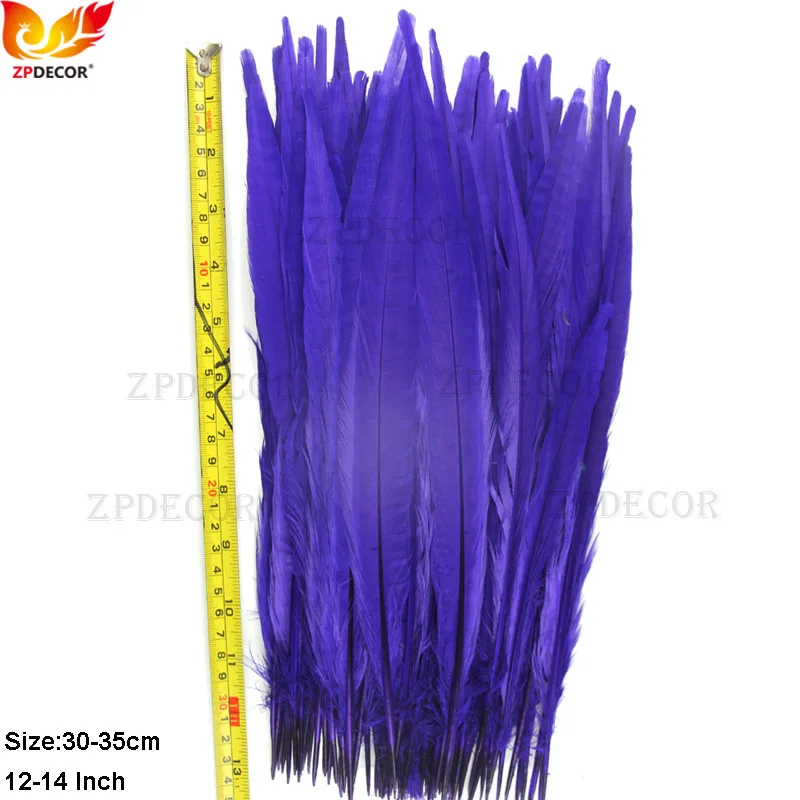 ZPDECOR 12-14 Inch 30-35CM Ringneck Pheasant Tail Feathers