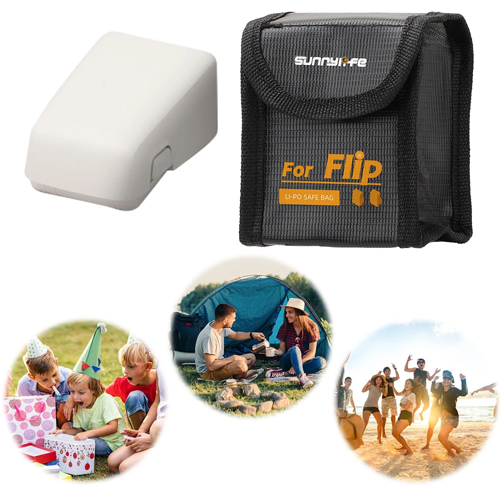 Сумка для хранения аккумулятора дрона Взрывозащищенная сумка для аккумулятора Безопасная сумка для аккумулятора DJI Flip Drone Аксессуары