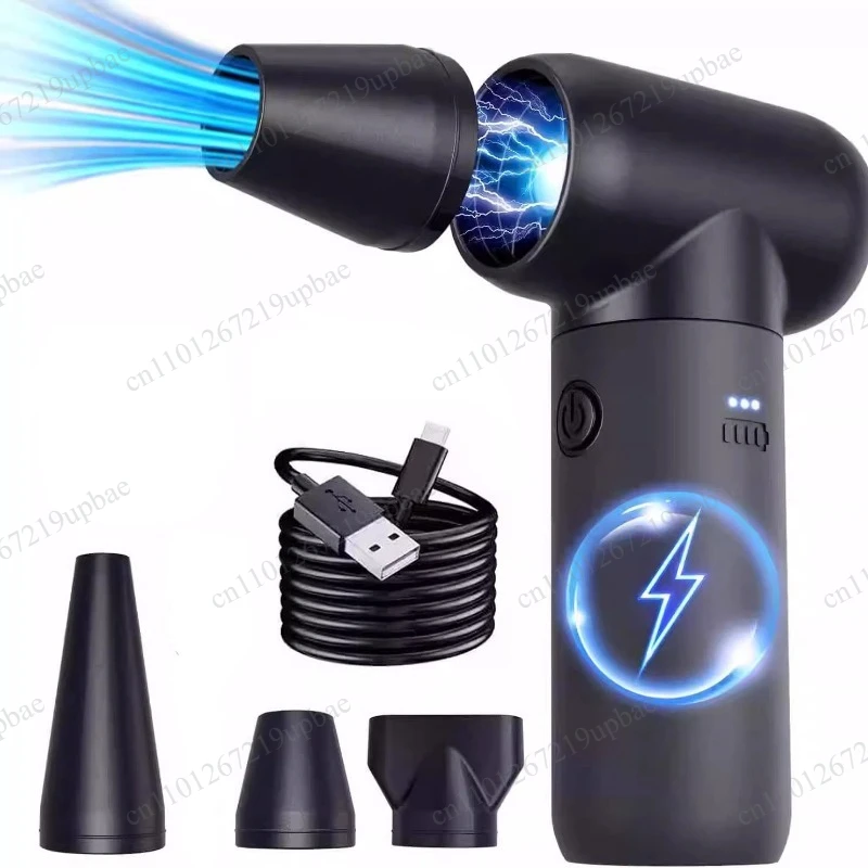 2024 New Violent Turbo Fan, Household Handheld Portable Blower, Wireless Charging, Multi-function Air Duster & Dust Collector