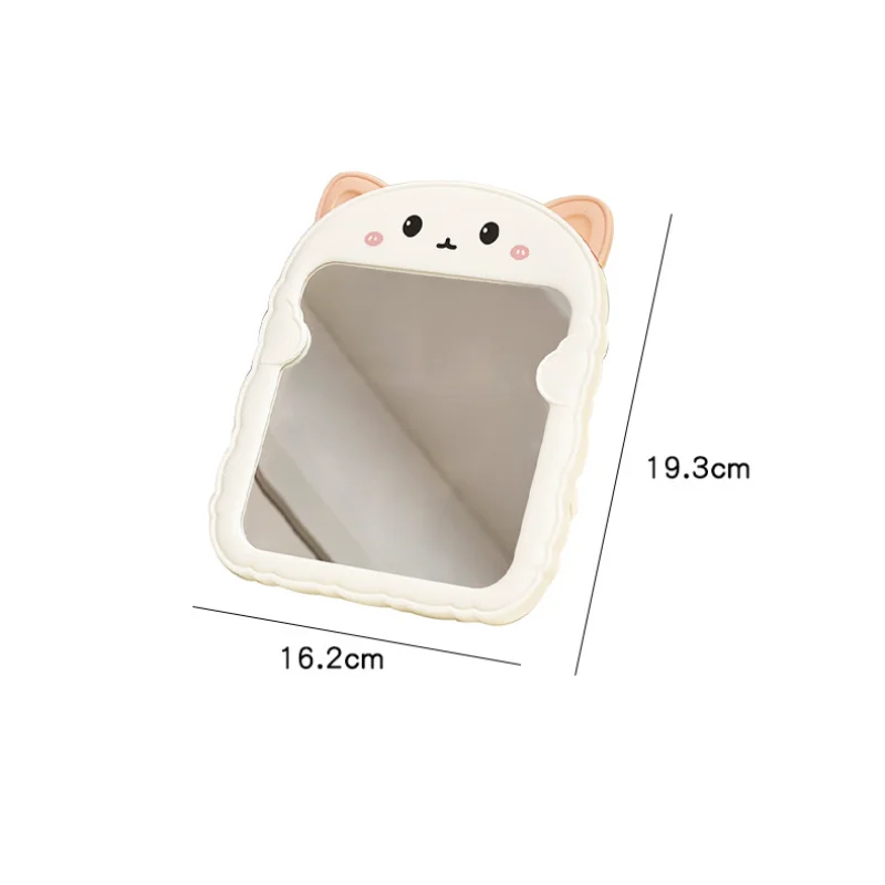 Cute Foldable Cat-Ear Makeup Mirror | Multi-Color Options | Portable & Power-Free | Perfect for Bedroom Decor & Daily Use
