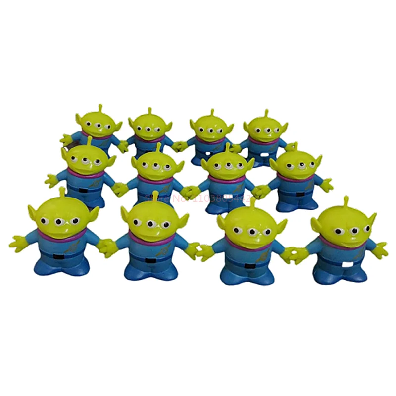 Alien Anime Toy Story Figurka akcji Pvc Model Lalka Samochód i ozdoby na biurko Kolekcja Dziecko Śliczne zabawki Prezenty 12szt 4cm