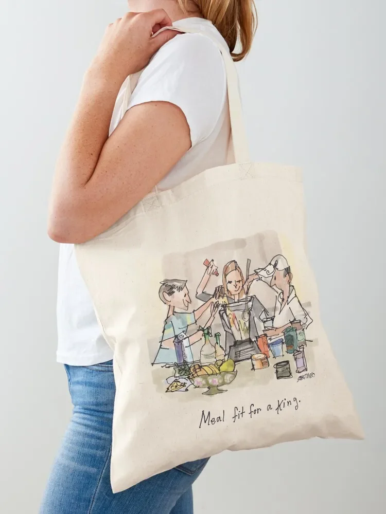 meal fit for a king Tote Bag university shopper bag bags for women shopper bags for women