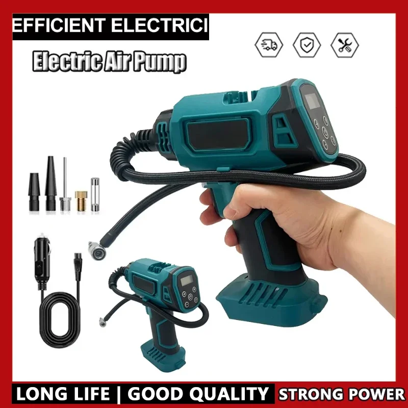 

CQB02 Fit Makita 600 мм беспроводной портативный электрический воздушный насос 12 В перезаряжаемый ручной воздушный компрессор для автомобилей для аккумулятора 18 В