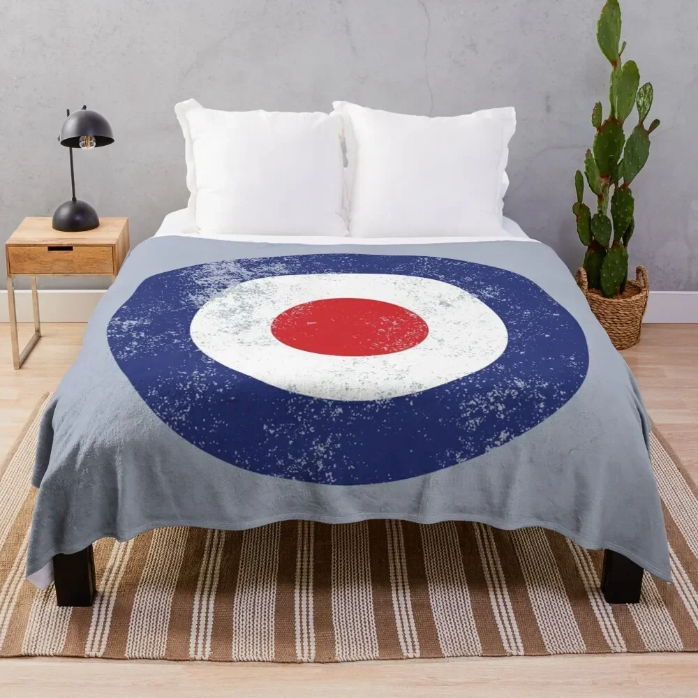 

RAF Type D Roundel - Mod Target Logo Throw Blanket Stuffeds bed plaid Nap Beautifuls Blankets Bed Polar cosplay anime Blankets