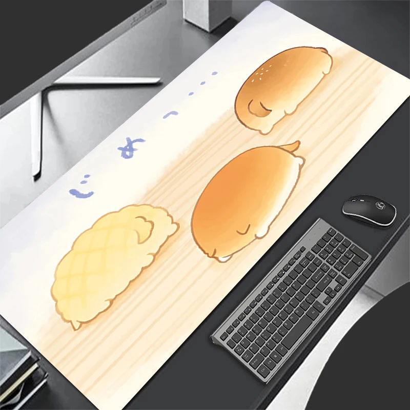 Mousepad Pattern Gaming Mats Rubber Cartoon Cute Bread Dog Mouse Pad PC Accessories Desk Mat HD Non Slip Table Mat Keyboard Pad
