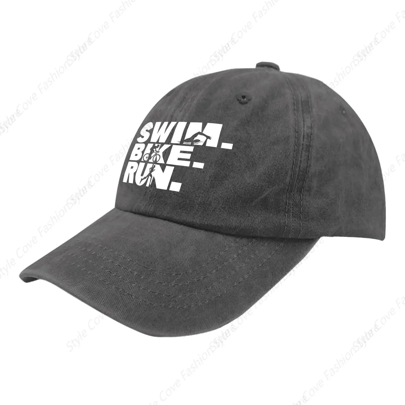 Funny Triathlon Hat Triathletes Swim Run Hats Camp Hat Pure Cotton Cap Fashion Adult Snapback Cap Men Women Four Season Cap