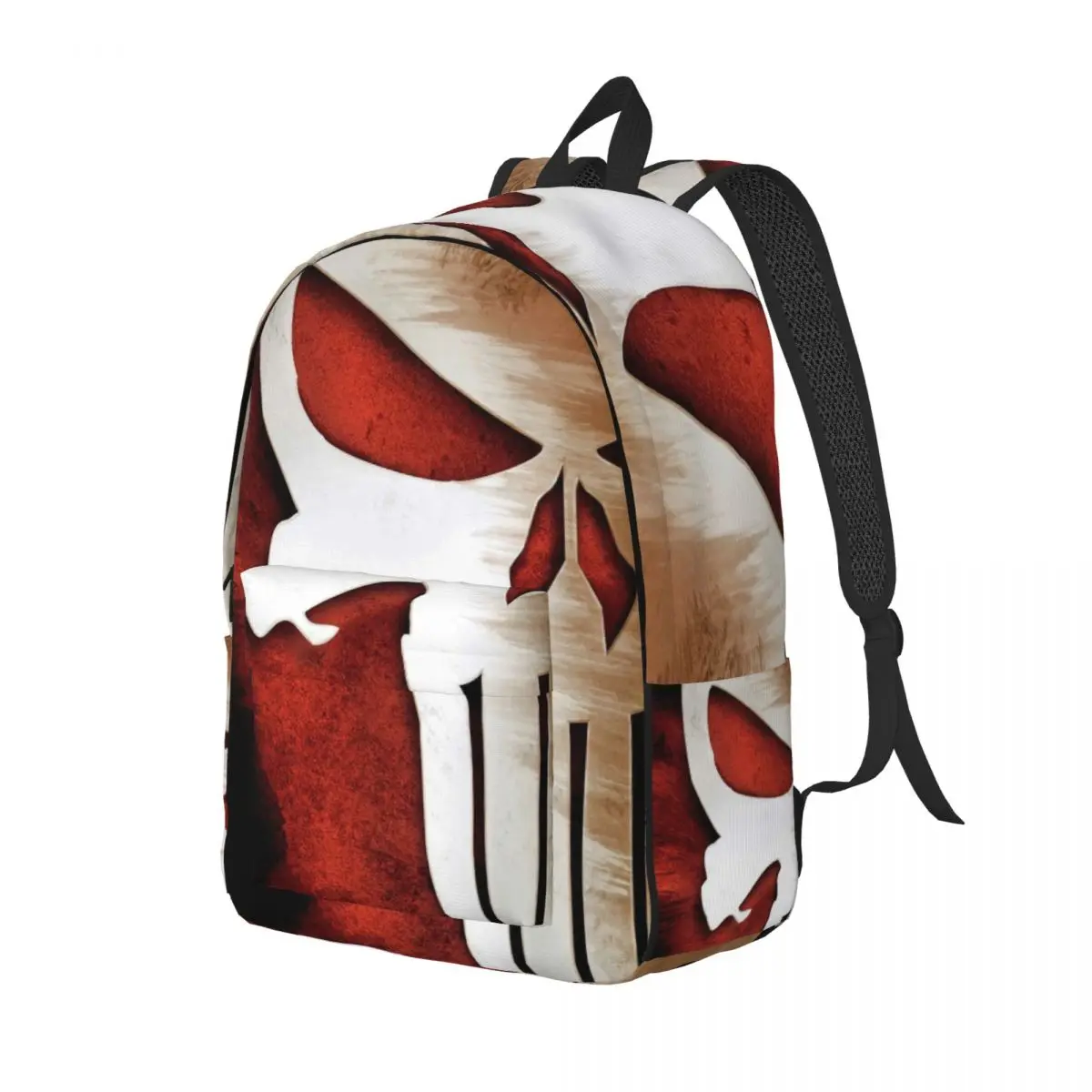 Red Red Schoolbag Marvel Punisher Boys Fashion Hiking For Gifts Large Capacity Daypack