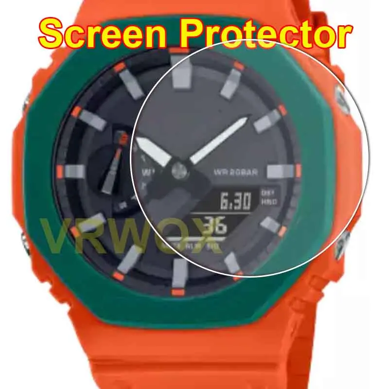 2PCS/3PCS TPU Screen Protector For Watch  GA-700 GA-700-1B  GA-2300 GAE-2100WE-3A GA-900    HProtector Nano Explosion-proof Film