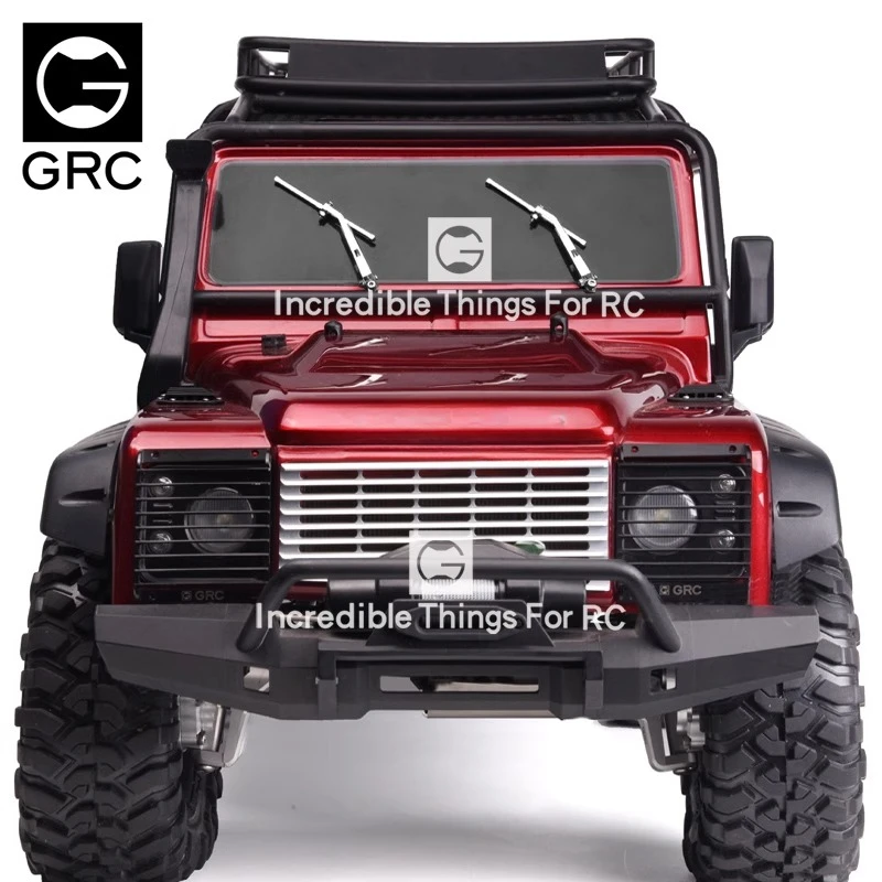 Wiper logam tiruan dapat digerakkan untuk mobil RC 1/10 Traxxas TRX4 Defender SCX10 generasi ke-3 Jimny RC4WD D90 D110 TRX6 bagian