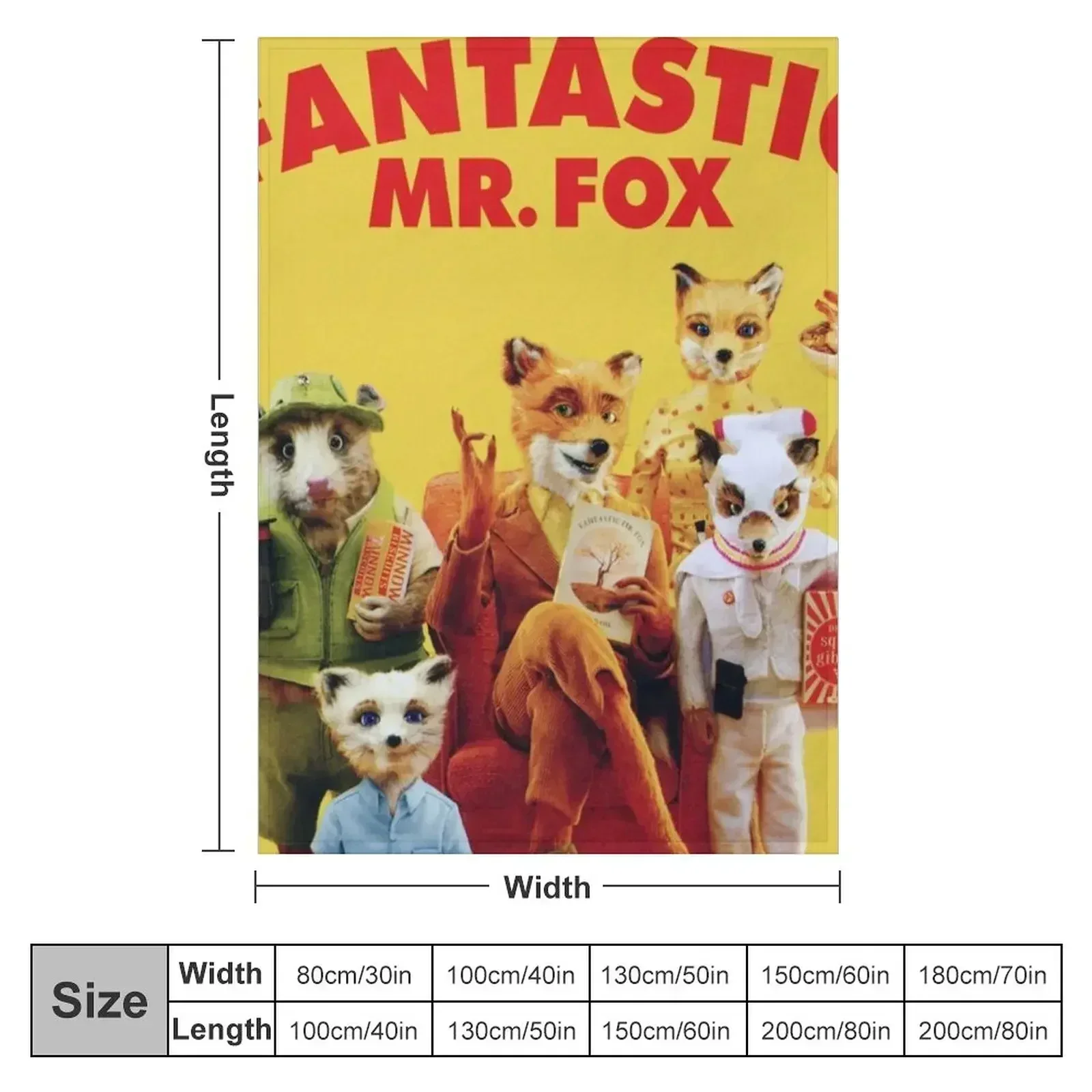fantastic mr fox family yellow Throw Blanket for winter Soft Plush Plaid Comforter manga Blankets