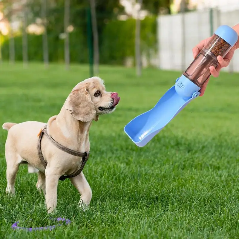 

Portable Dog Water Bottle Dog Water Bottles For Walking Foldable Spill Proof Dishes With Food Container For Camping Hiking Beach