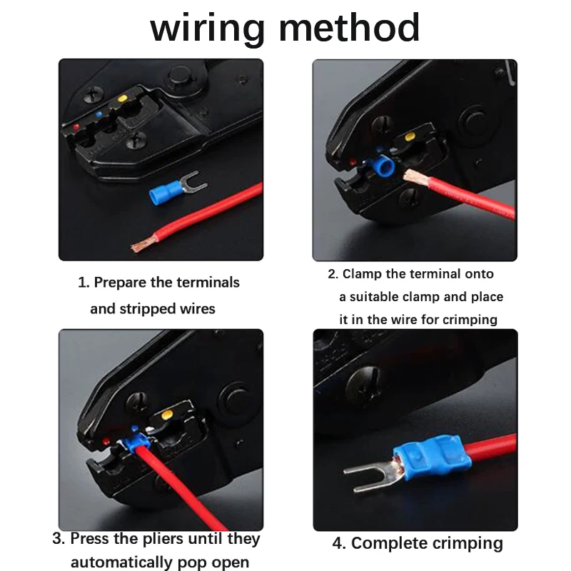 30-50-100PCS RV terminal O-shaped 1.25/2/3.5/5.5 series insulated fork type cable terminal connectors, electrical crimping flat