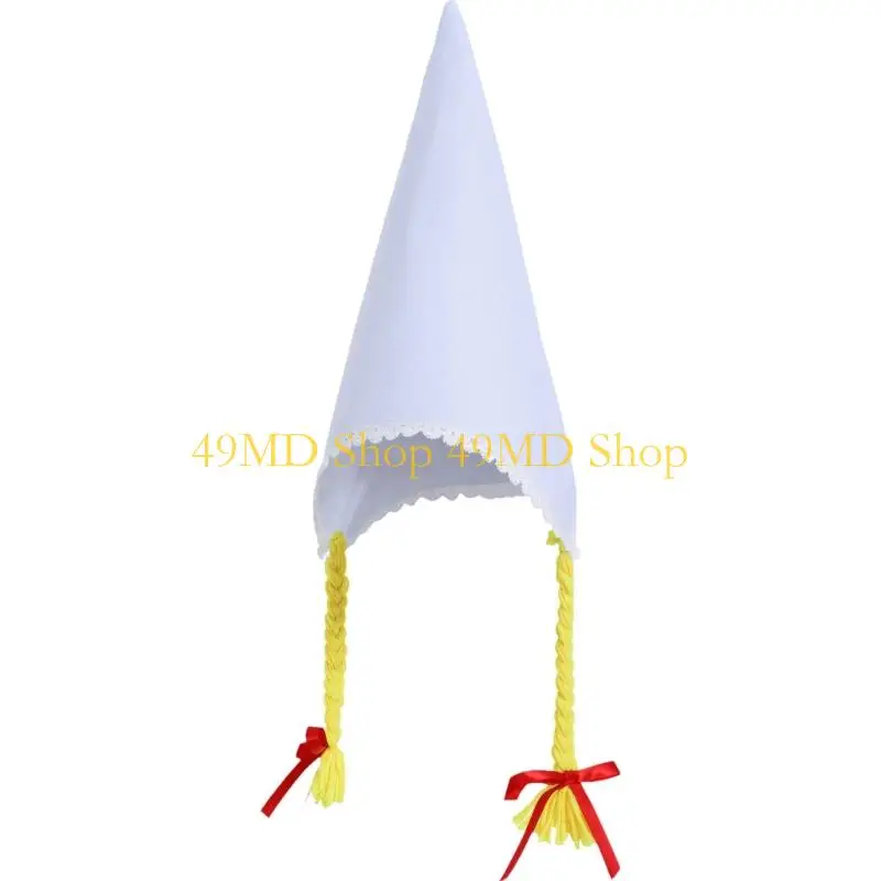 49MD Pointed Party Hat for Adults, Polyester Festival Costume Accessory