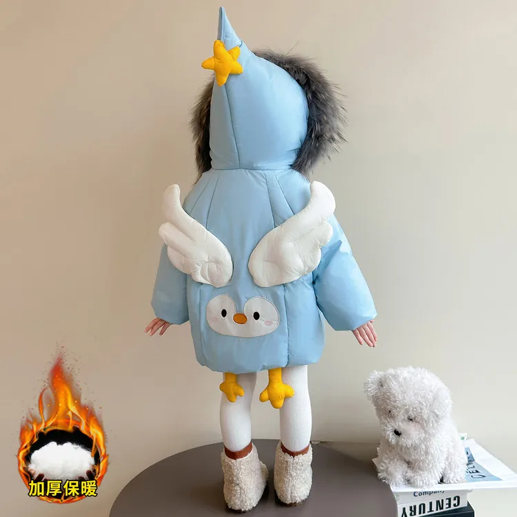 Baby Jungen Mädchen Verdicken Mit Kapuze Zipper Unten Jacken Kinder Casual Baumwolle gefütterte Plüsch Mantel kinder Winter Warme Oberbekleidung 2025 – Detail 10