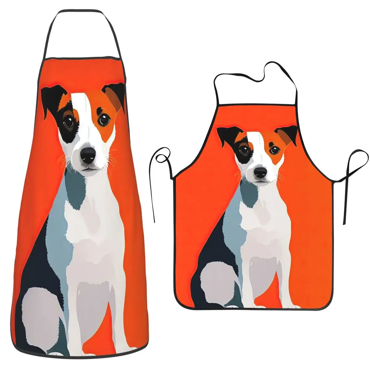 Super Stylish Pop Art Jack Russell Terrier Dog Apron Chef Cooking Tablier Bib Kitchen Cleaning Pinafore for Women Men Gardening