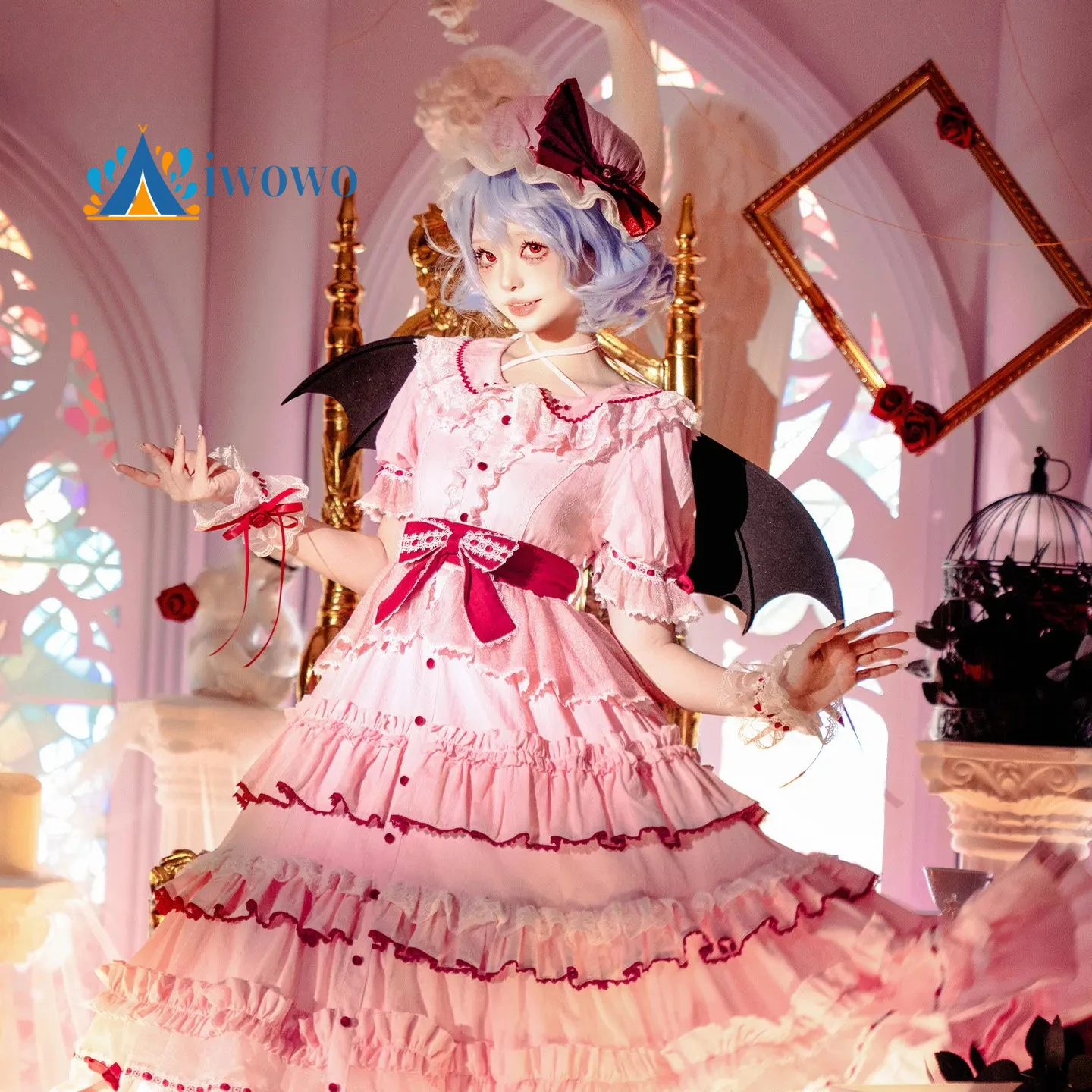 

Touhou Project Remilia Scarlet Cosplay Costume for Women Lolita Dress Female Limited Edition