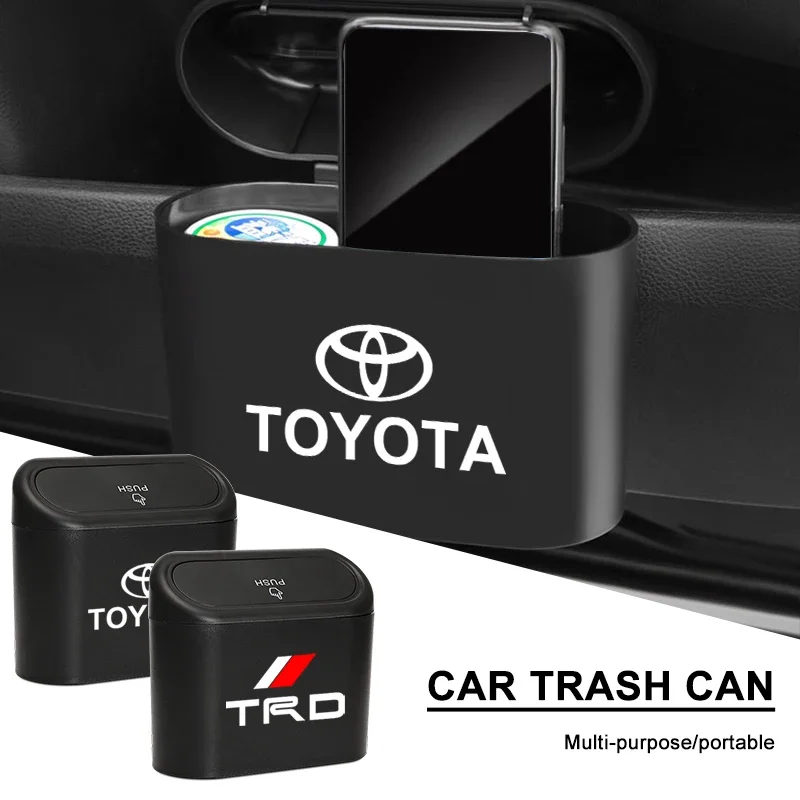 

1 шт. автомобильный чехол для хранения, черный квадратный мусорный бак из АБС-пластика для Toyota TRD Chr Auris RAV4 Land Cruiser Corolla Yaris