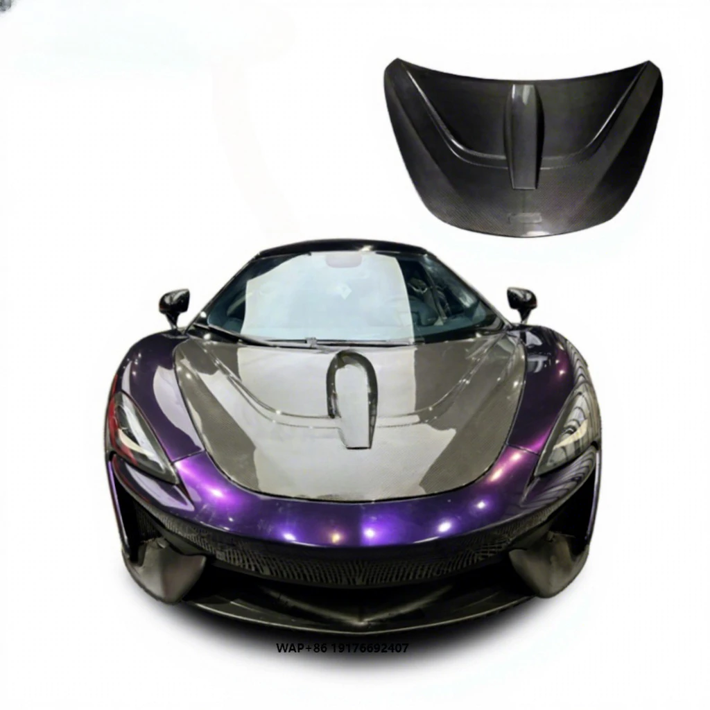 New for 540S/570S/600LT N-style Dry Carbon Fiber Hood & Engine Cover High-quality Bolt-On with Bolts 100% Fitment