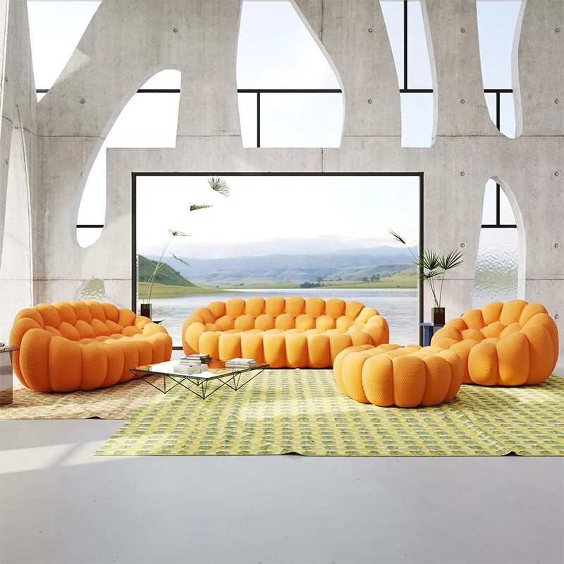 #Luxury Modular Compression Sofa Set - Stylish and comfortable sectional sofa for villa and school use, modern design, fabric co