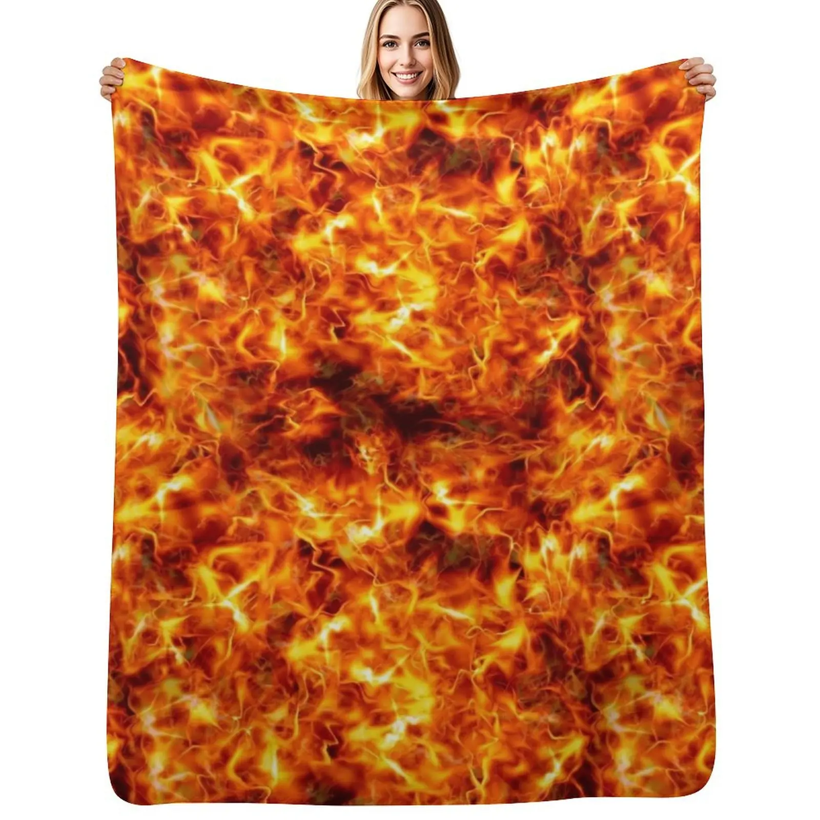 Products decorated with flames Throw Blanket warm winter Plaid Thins Blankets For Baby Luxury Sofa Throw Blankets