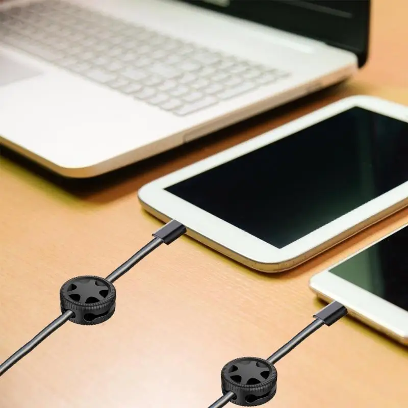 652F 6PCS 케이블 관리 코드 주최자 케이블 클립 접착제 홀더 골키퍼 데스크 코드 헤더 데스크탑 전화 충전