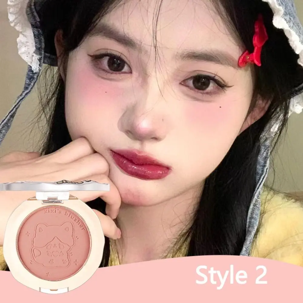 Maquiagem profissional bonito boneca blush paleta de longa duração fosco facial névoa blush mistura edifível creme blush ferramenta de maquiagem