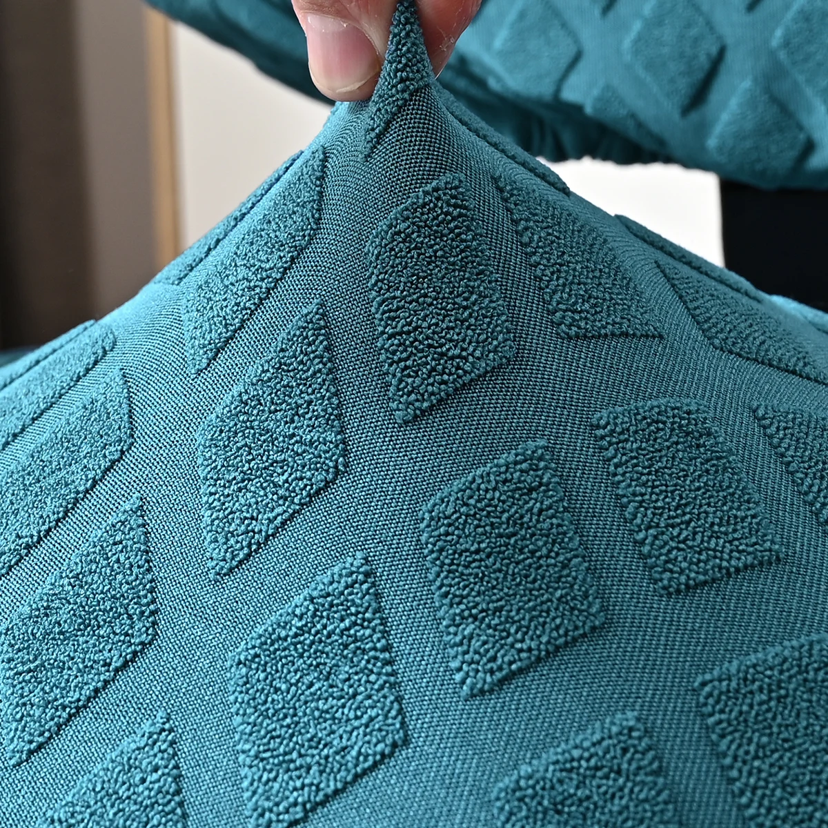 2pcs/set Jacquard diamond shaped elastic split chair cover, dust-proof decorative protection for office chair cover