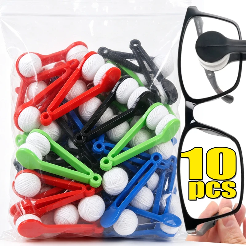 Portable Multifunctional Glasses Cleaning Rub Sunglasses Spectacles Microfiber Cleaning Brushes Wiping Eyeglass Cleaner Tools