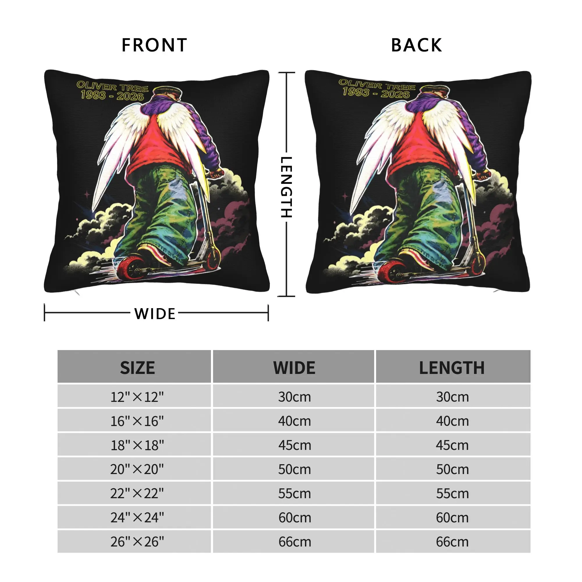 Pillow Case Oliver Tree Rest In Peace 1993 to 2026 Memorial   OT Design  Pillow Cover For Couch Sofa Bedroom Fashion Pillowcases