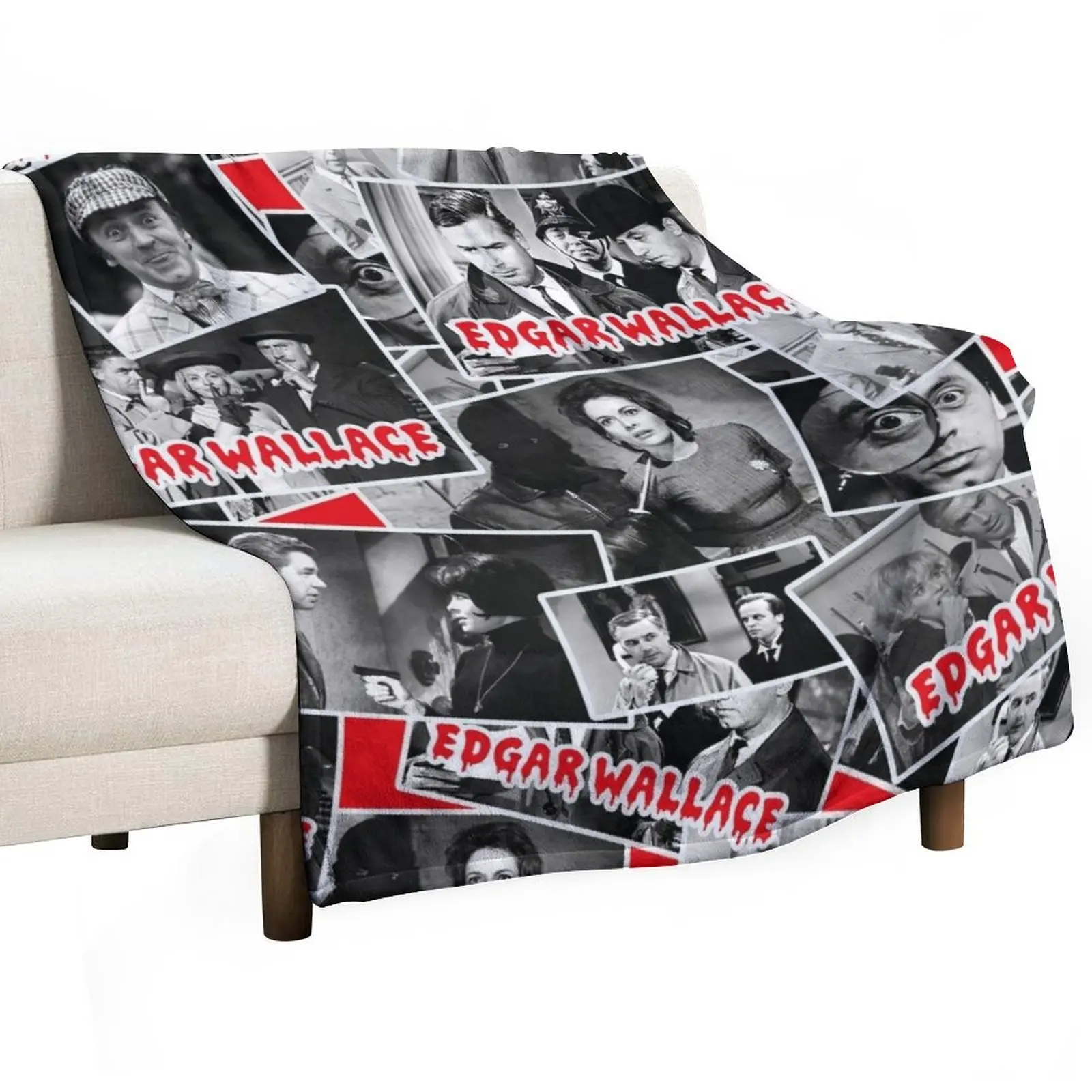 Edgar Wallace, Movies, 50's, 60's Throw Blanket Bed Fashionable Vintage Cute Blankets