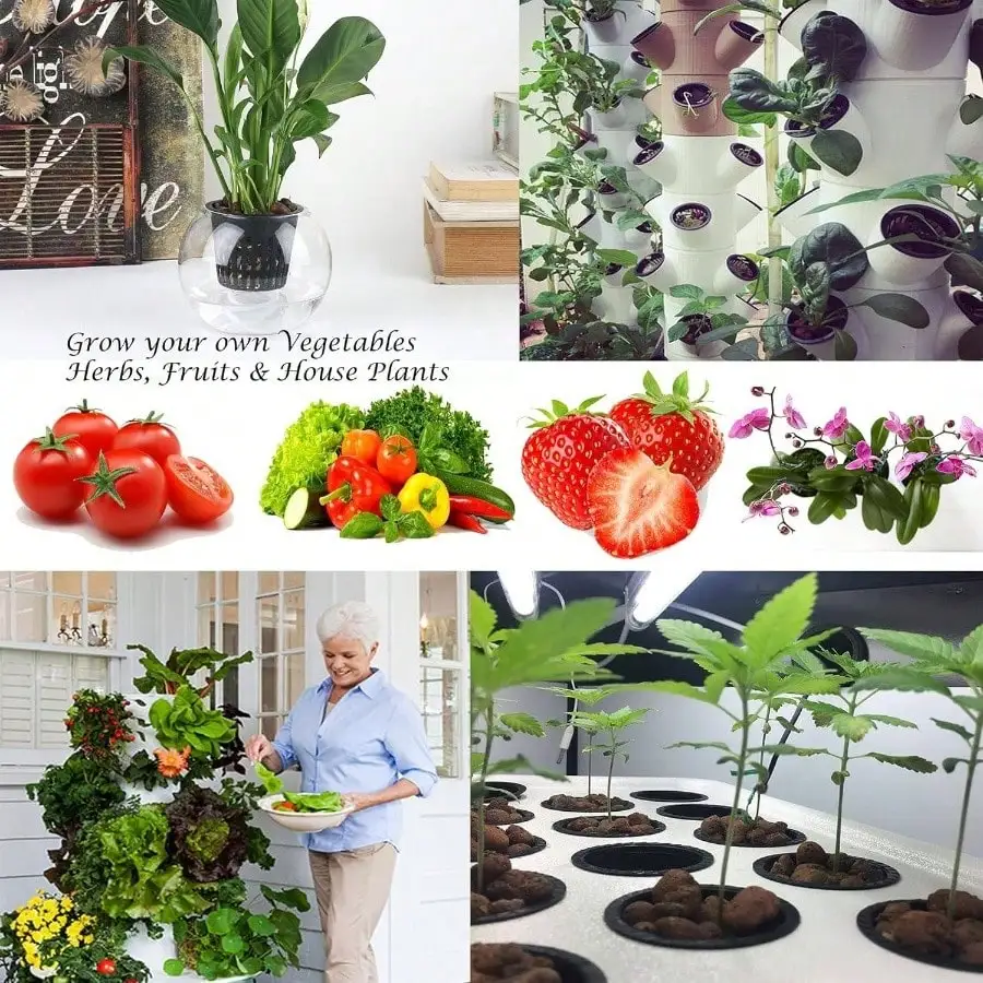 4インチのメッシュカップポット15個パック、15フィートの自動給水コードと15個の植物タグ付き