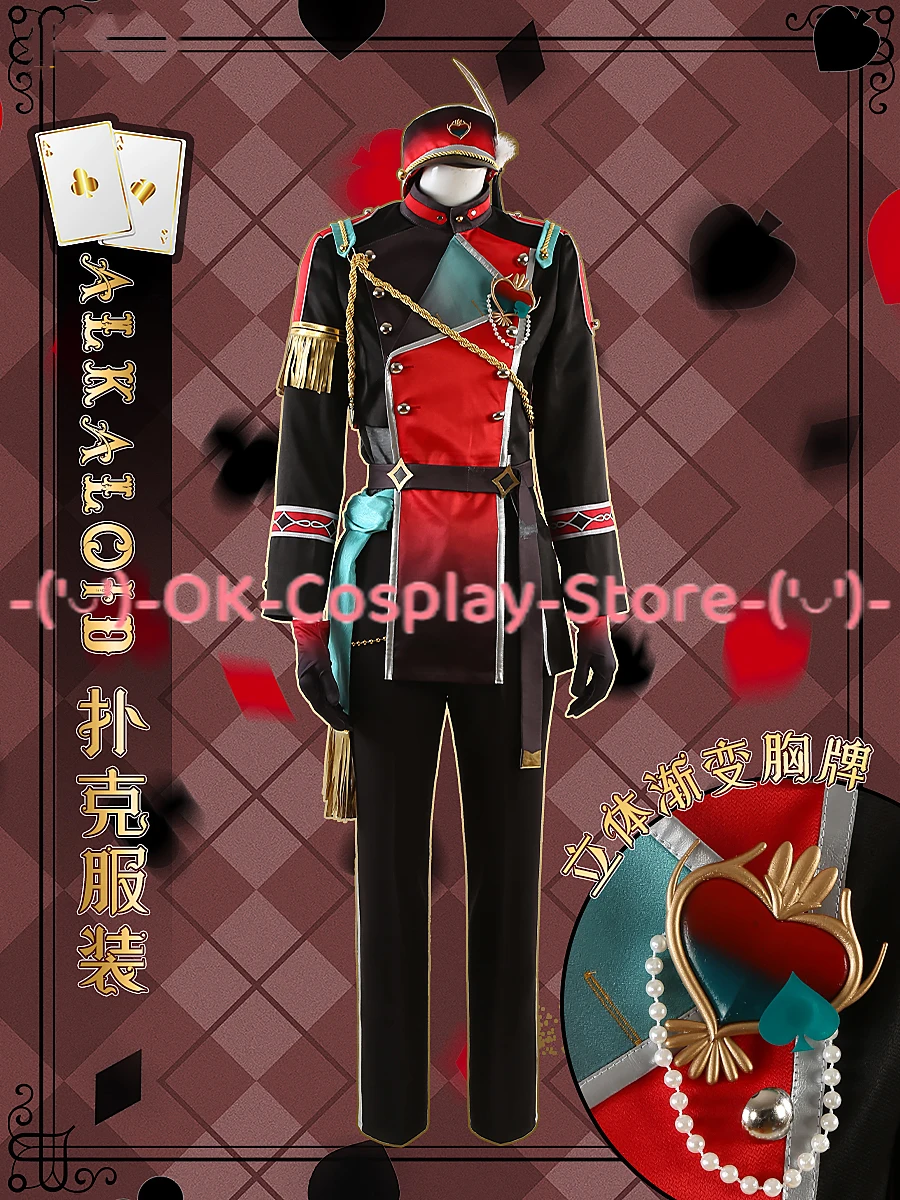 Game Ensemble Stars ALKALOID Poker Kazehaya Tatsumi Ayase Mayoi Amagi Hiiro Shiratori Aira Cosplay Costume Suit Custom Made