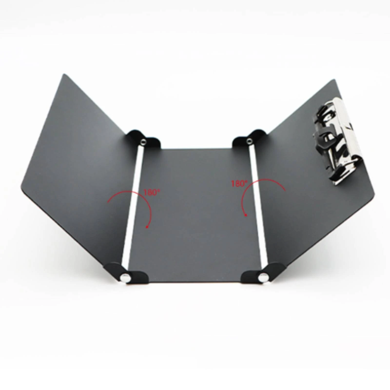 

Three-Panel Clipboard Hinged Trifold Medical Clipboard Pocket Size Clip Board Black File Holder Portable