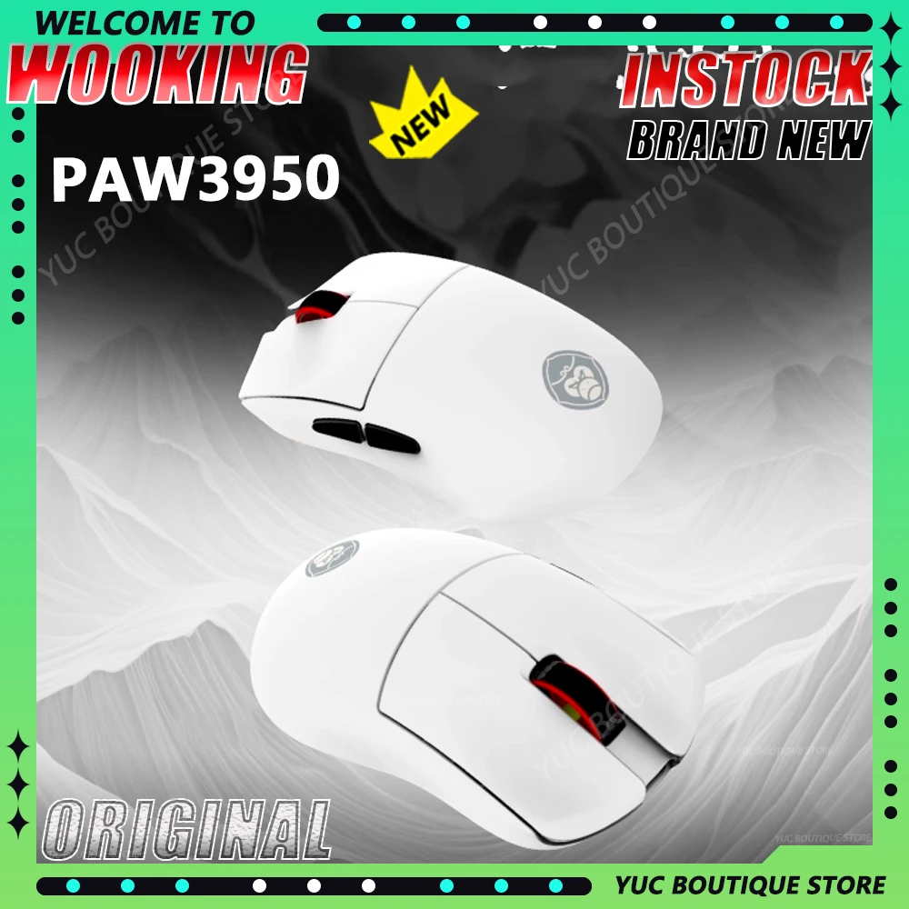 

НОВАЯ беспроводная игровая мышь Wooking Wu Kong E-sport Realtek 8762G PAW3950 26000 точек на дюйм 2,4G проводная Bluetooth 3-режимная эргономичная мышь