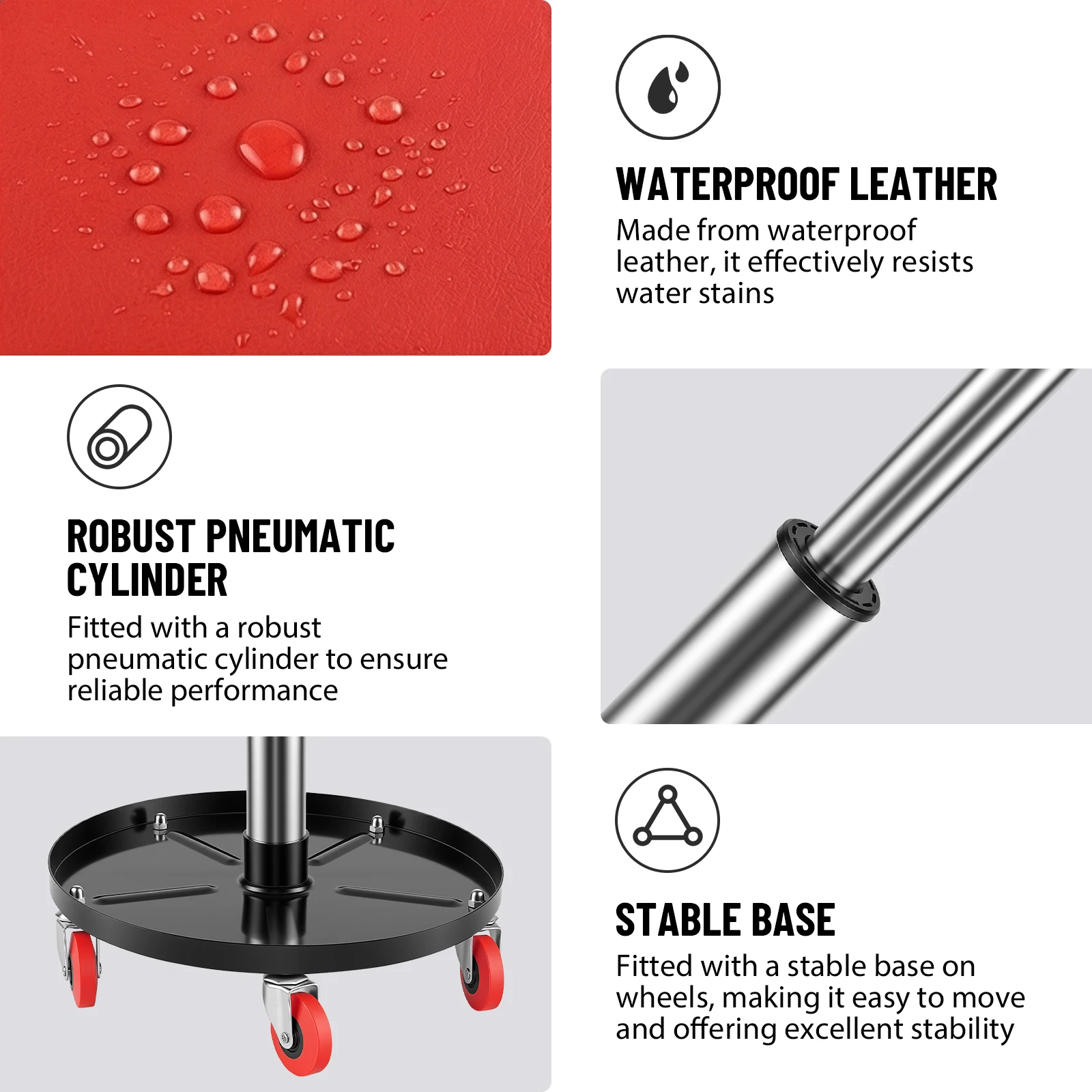 Obrázek 4: Mechanik stolice - nastavitelný kolejových stolice s 360à° otočný & heavy-duty design