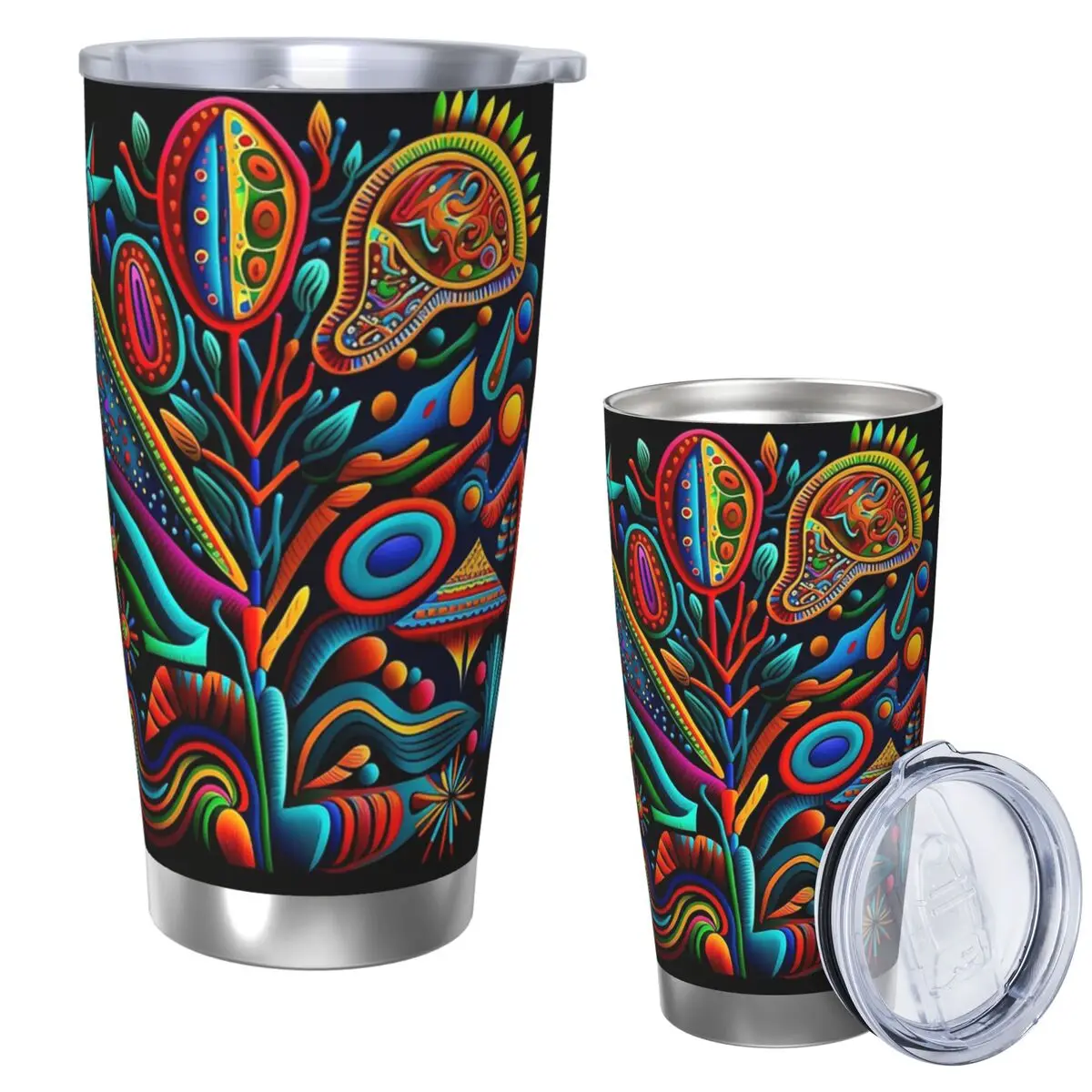 

Huichol мексиканская пряжа в стиле живописи, декоративная подушка, стакан из нержавеющей стали, кружка с вакуумной изоляцией, термохолодные чашки, соломинки, 20 унций