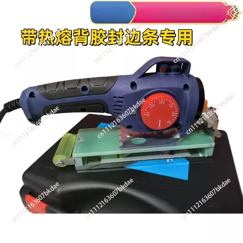 Woodworking Portable Edge Banding Machine Handheld Edge Bander Tool with Adjustable Temperature for Self-adhesive Edge Banding