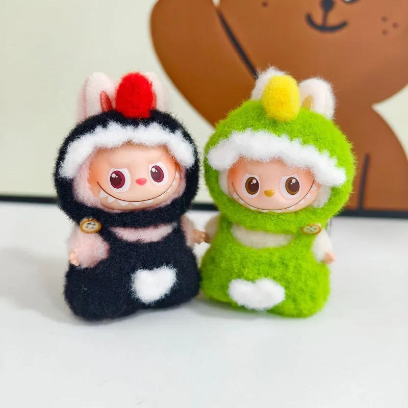 

Новые аксессуары для кукол своими руками, подходят для 10 см LABUBU 4.0, набор костюмов динозавра, ручная работа, прочный материал, забавный праздничный подарок