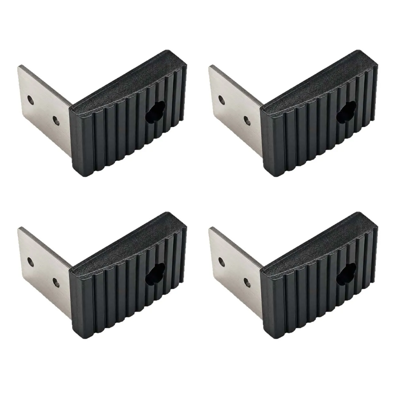 Step Ladder Rubber Foot Pads 4 Pack for Use on Ladders with For Wood or Aluminum Construction to Resist Sliding and Abrasion