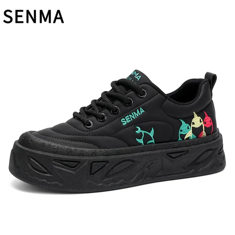 

SENMA Men's Shoes New Thick Sole Height Increasing Mens Casual Shoes Fashion Sneakers Breathable Comfort Walking Shoes for Male