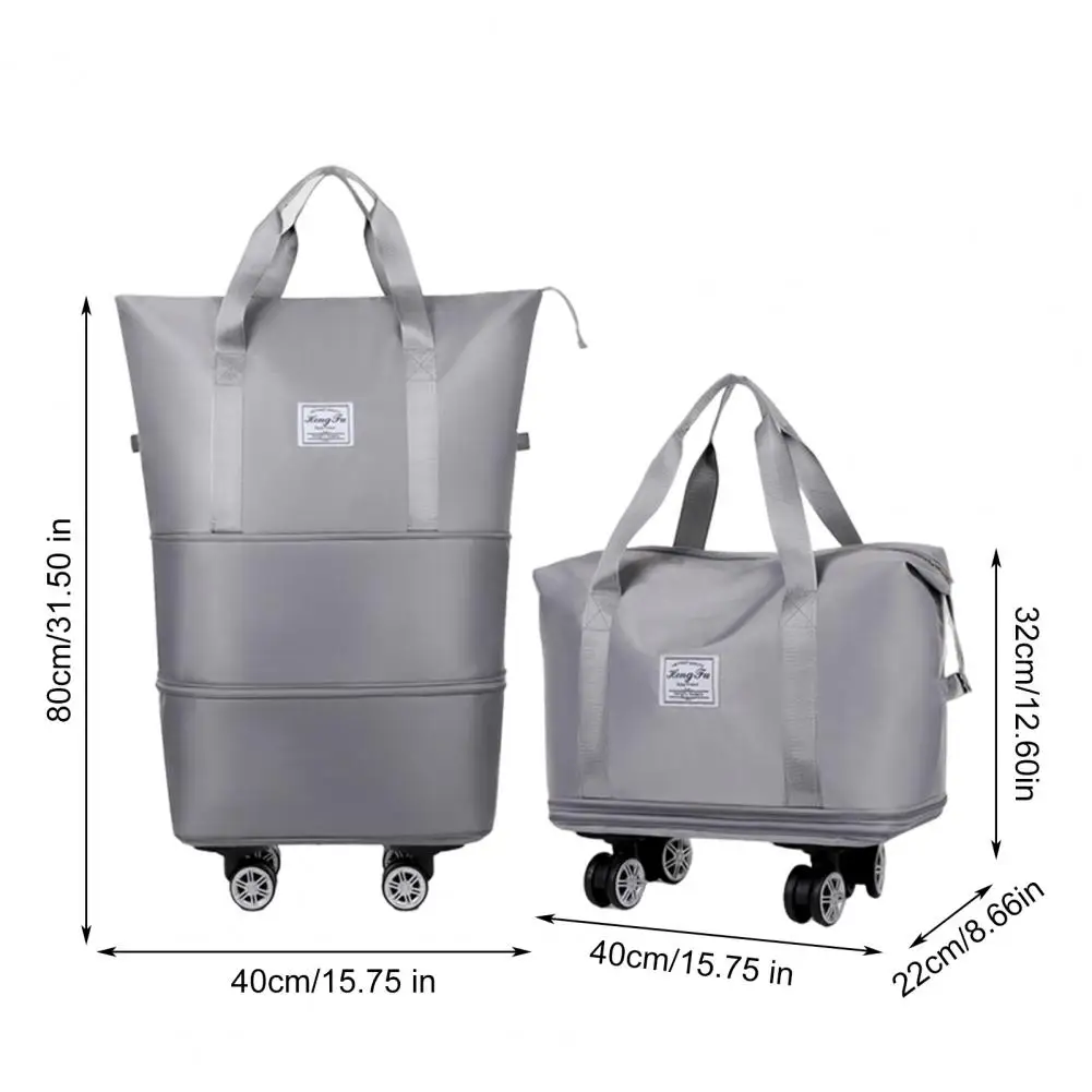 Duffel Bag Suitcase Expandable Rolling Travel Bag Waterproof Multiple Compartments Large Capacity Luggage Bag with Wheels